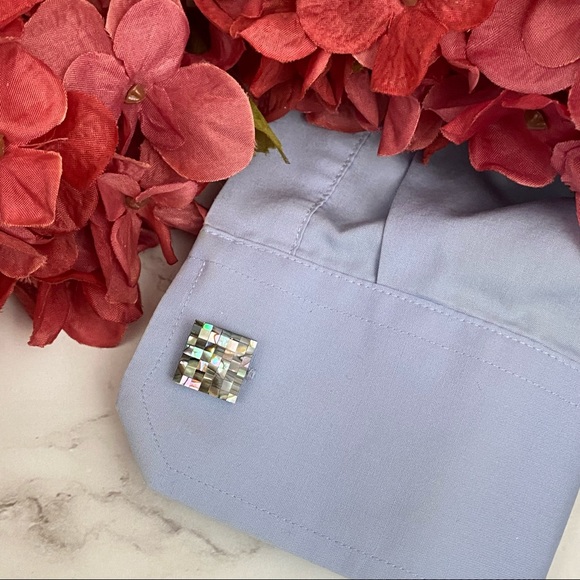 Stunning Checkered Square Abalone Shell Cufflinks - Picture 8 of 16